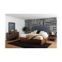 RECAMARA KING SIZE DE 4 PIEZAS CON CABECERA 2 BUROS Y TOCADOR COLOR NOGRO Y GRIS