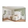 RECÁMARA KING SIZE DE 4 PIEZAS CON CABECERA, 2 BURÓS Y TOCADOR COLOR BLANCO - MADERA MDF