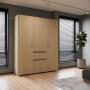 ARMARIO MADERKIT 3 PUERTAS1 CAJÓN COLOR ROVERE 50 X 160 X 200 CM