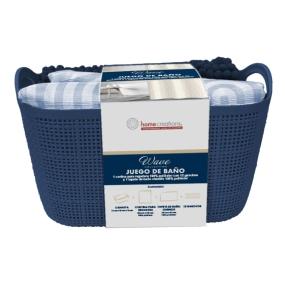 CANASTA CON JUEGO DE BAÑO HOMECREATIONS
