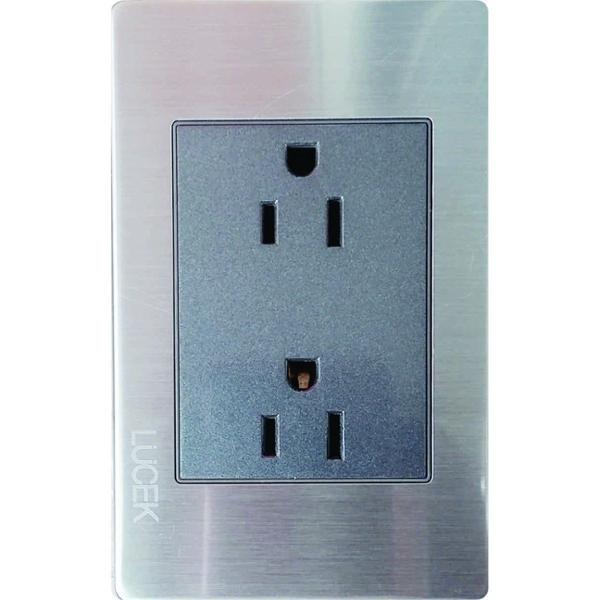 PLACA METÁLICA CON CONTACTO DUPLEX ANODIZADO