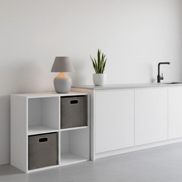 ORGANIZADOR 4 CUBOS BLANCO