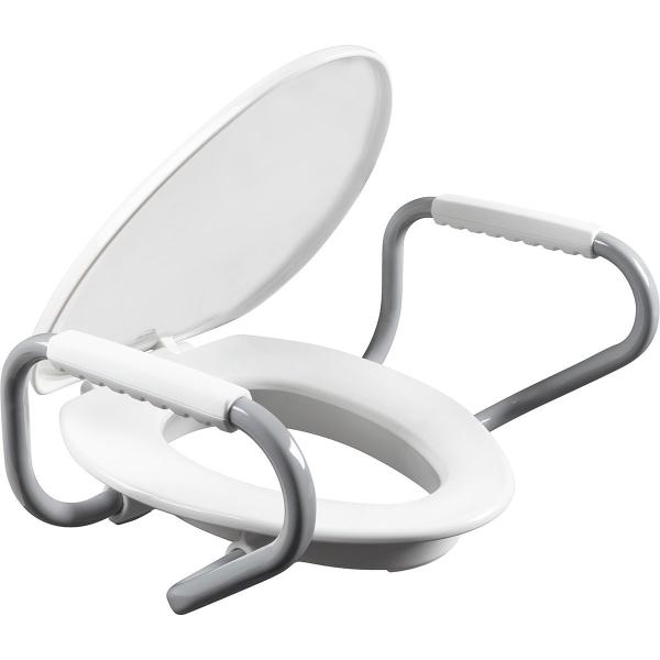 ASIENTO SANITARIO CON ELEVACIÓN Y BRAZOS DE SOPORTE