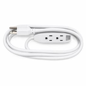 EXTENSIÓN ELÉCTRICA DE USO RUDO 16 AWG 2 METROS BLANCA