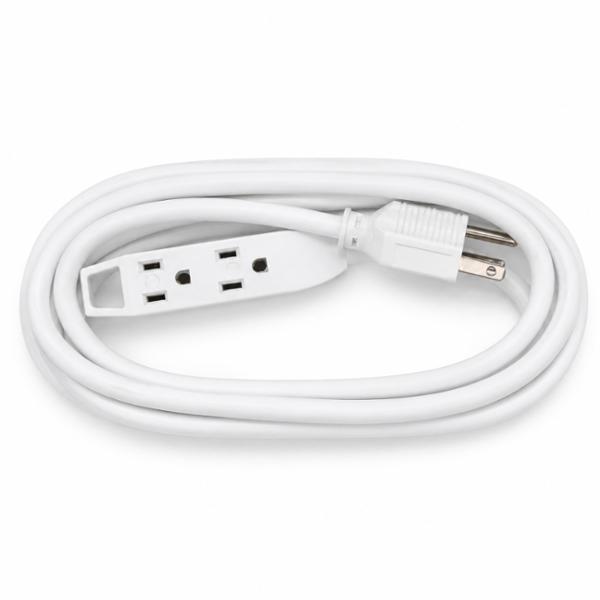 EXTENSIÓN ELÉCTRICA DE USO RUDO 14 AWG 3 METROS BLANCA
