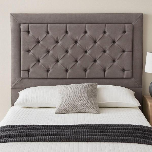 CABECERA KING SIZE DICASA MARY COLOR GRIS OSCURO