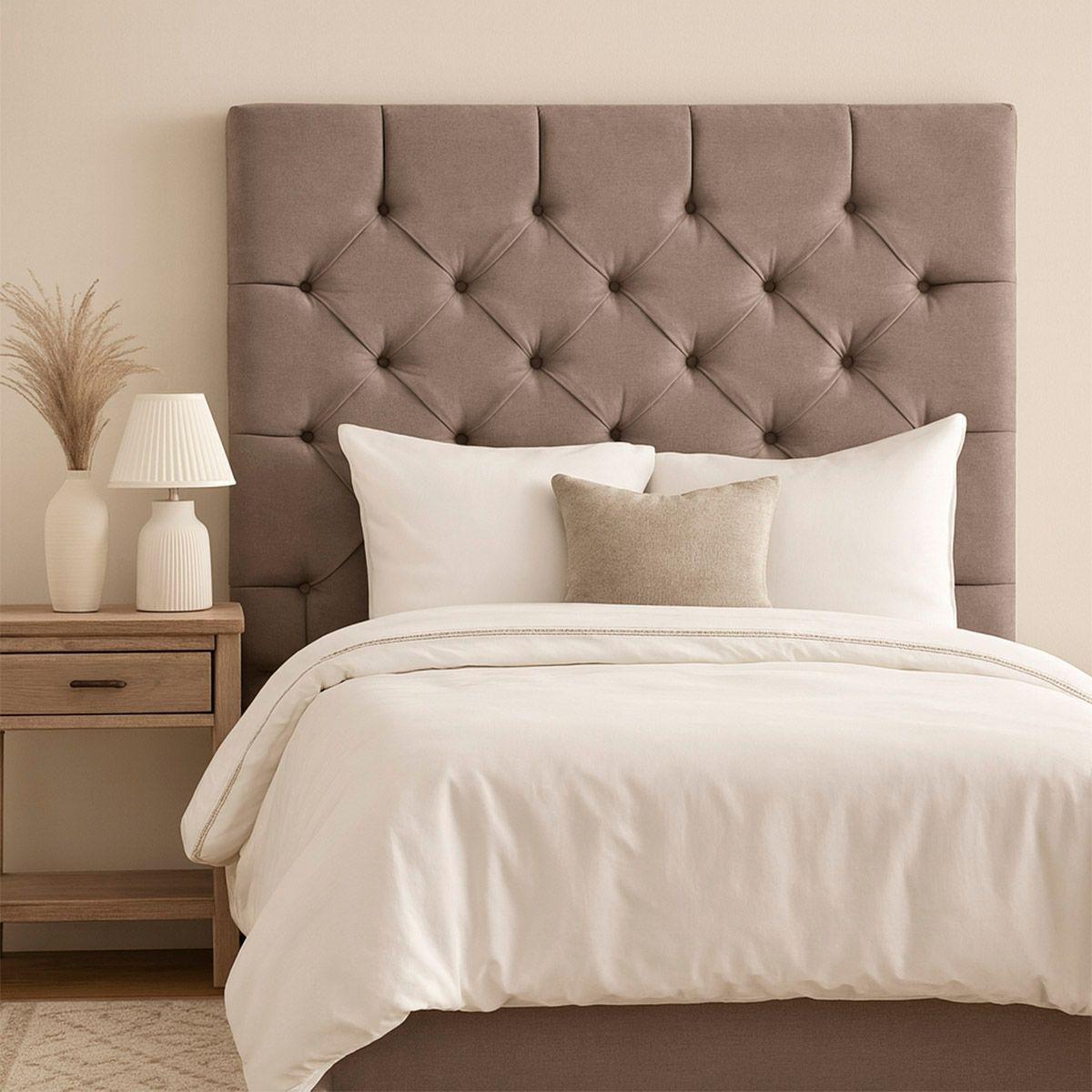 Cabecera individual dicasa capri color gris oscuro