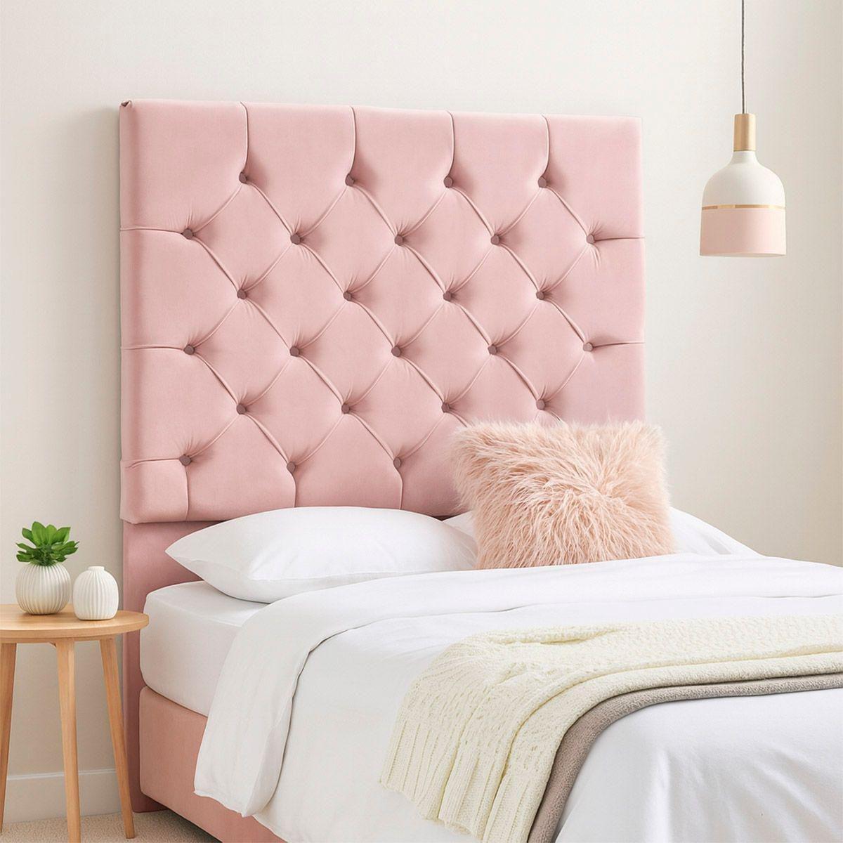 Cabecera queen size dicasa capri color rosa