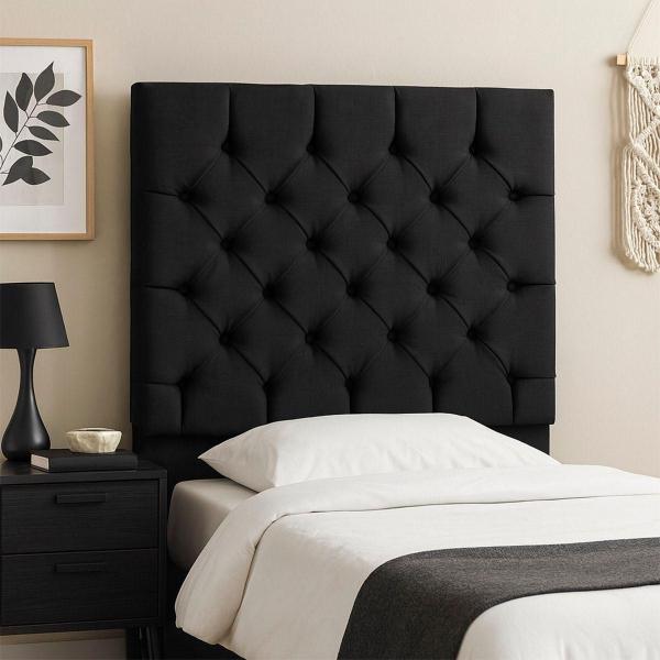 CABECERA QUEEN SIZE DICASA CAPRI COLOR NEGRO