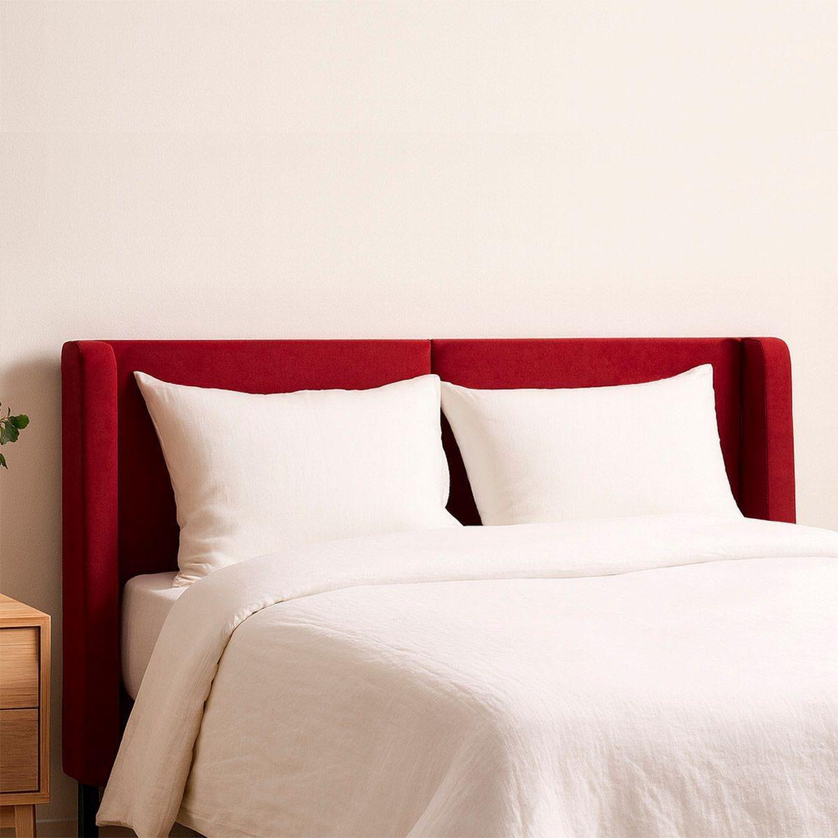 Cabecera king size dicasa milan color rojo