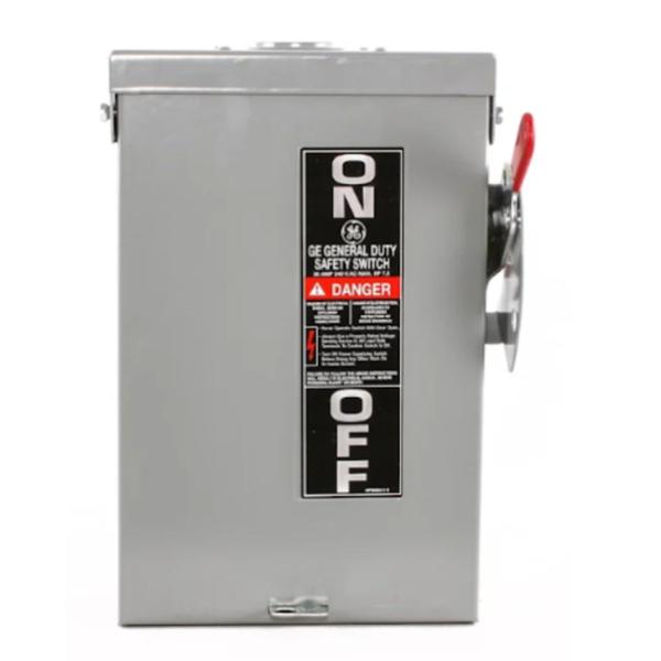 INTERRUPTOR DE SEGURIDAD SIN PORTAFUSIBLE DE 30A, 3 POLOS, NEMA 3R, 240V