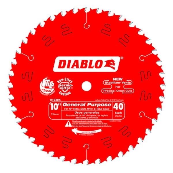 2 DISCOS PARA SIERRA CIRCULAR DIABLO 10" 40 DIENTES