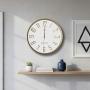 RELOJ DE PARED NAUTICA HOME 41 CM, DISEÑO SILENCIOSO Y ACABADO DORADO