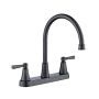 LLAVE PARA COCINA MELINA DE 8" 2 MANERALES ACABADO NEGRO MATE