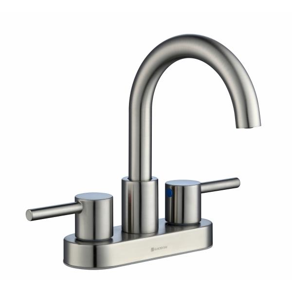 LLAVE PARA LAVABO TORANA DE 4" 2 MANERALES ACABADO NÍQUEL CEPILLADO