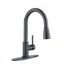 LLAVE PARA COCINA CELINDRA DE 1 MANERAL CON ROCIADOR EXTRAÍBLE ACABADO NEGRO MATE