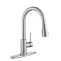 LLAVE PARA COCINA CELINDRA DE 1 MANERAL CON ROCIADOR EXTRAÍBLE ACABADO ACERO INOXIDABLE