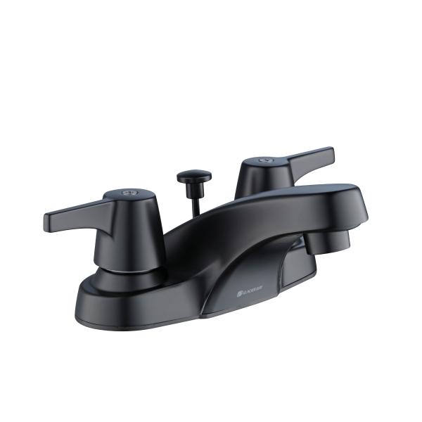LLAVE PARA LAVABO ARAGON DE 4" 2 MANERALES ACABADO NEGRO MATE