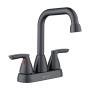 LLAVE PARA LAVABO LYSSANDRA DE 4" 2 MANERALES ACABADO NEGRO MATE
