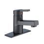 LLAVE PARA LAVABO PRISTINA DE 4" 1 MANERAL PLÁSTICO COLOR NEGRO