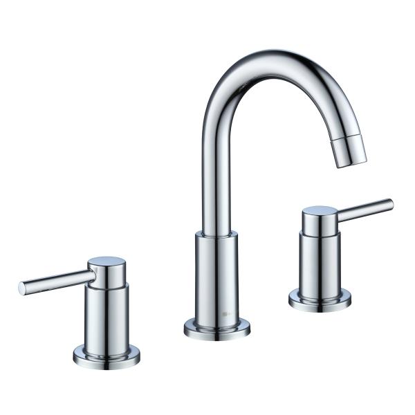 LLAVE PARA LAVABO DORIND DE 8" 2 MANERALES ARCO ALTO ACABADO CROMO PULIDO