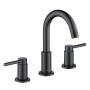 LLAVE PARA LAVABO DORIND DE 8” 2 MANERALES ARCO ALTO ACABADO NEGRO MATE