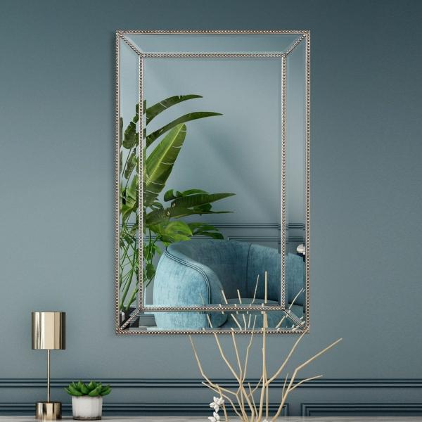 ESPEJO DECORATIVO 51x81 CM VIDRIO CUENTAS METRO FINE ART TJ