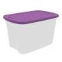 CAJA MILAN 72L / 19 GAL TRASLUCIDO TAPA MORADA