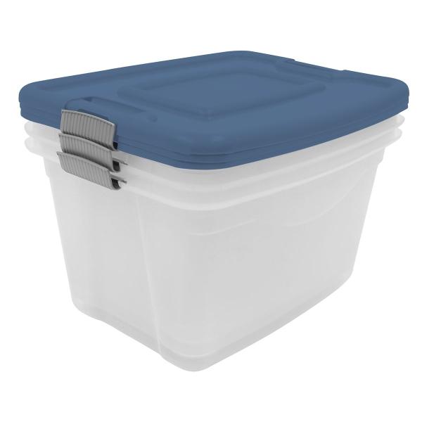 JUEGO DE 3 PIEZAS DE CAJA 19 LITROS GORILA LOCK TRASLÚCIDA