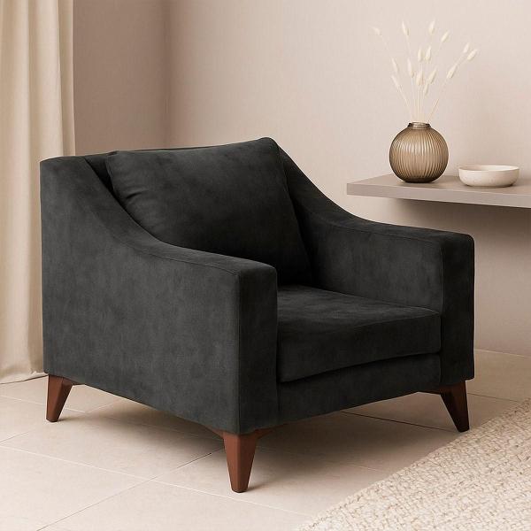 SILLÓN DICASA LANSON GRIS CARBÓN