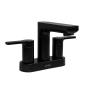 LLAVE MEZCLADORA PARA LAVABO 4" ACABADO NEGRO MATE