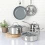 Batería de Cocina 10 piezas Martha Stewart Castelle Acero Inoxidable