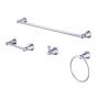 JUEGO DE ACCESORIOS PARA BAÑO CROMO 4 PIEZAS MELINA