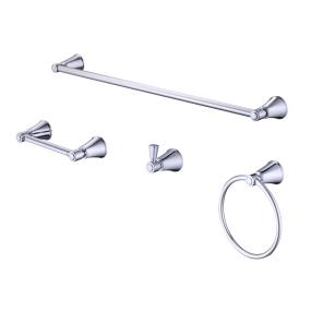JUEGO DE ACCESORIOS PARA BAÑO CROMO 4 PIEZAS MELINA
