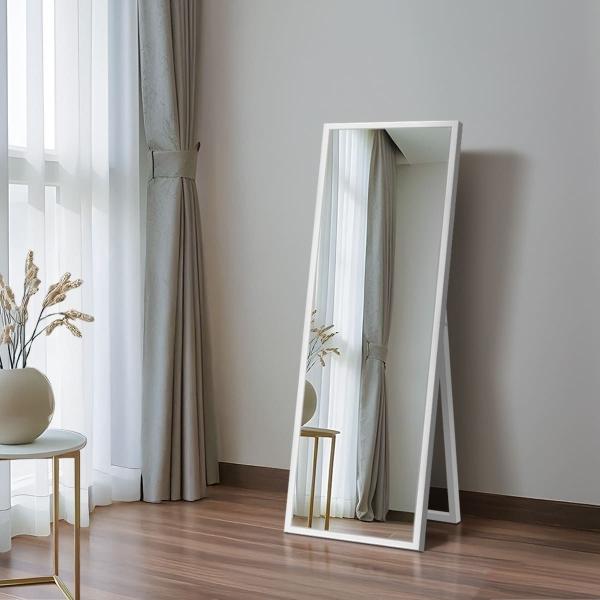 ESPEJO RECTANGULAR PARA VESTIDOR MARCO BLANCO 51.6 X 152.7 CM