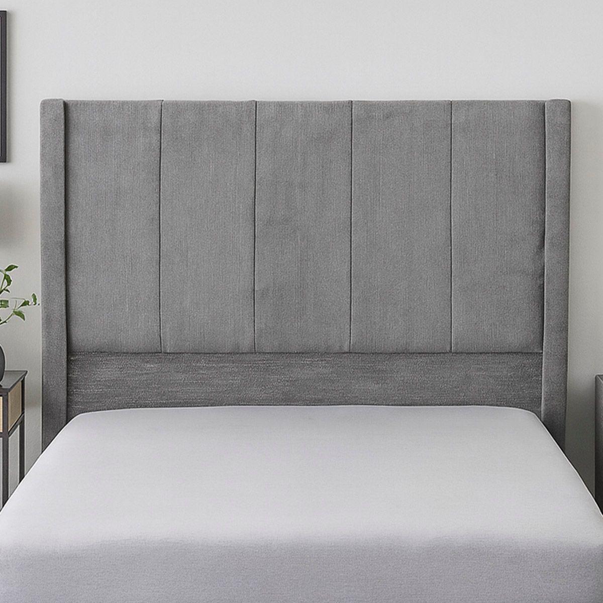 Cabecera queen size dicasa nizza color gris oscuro