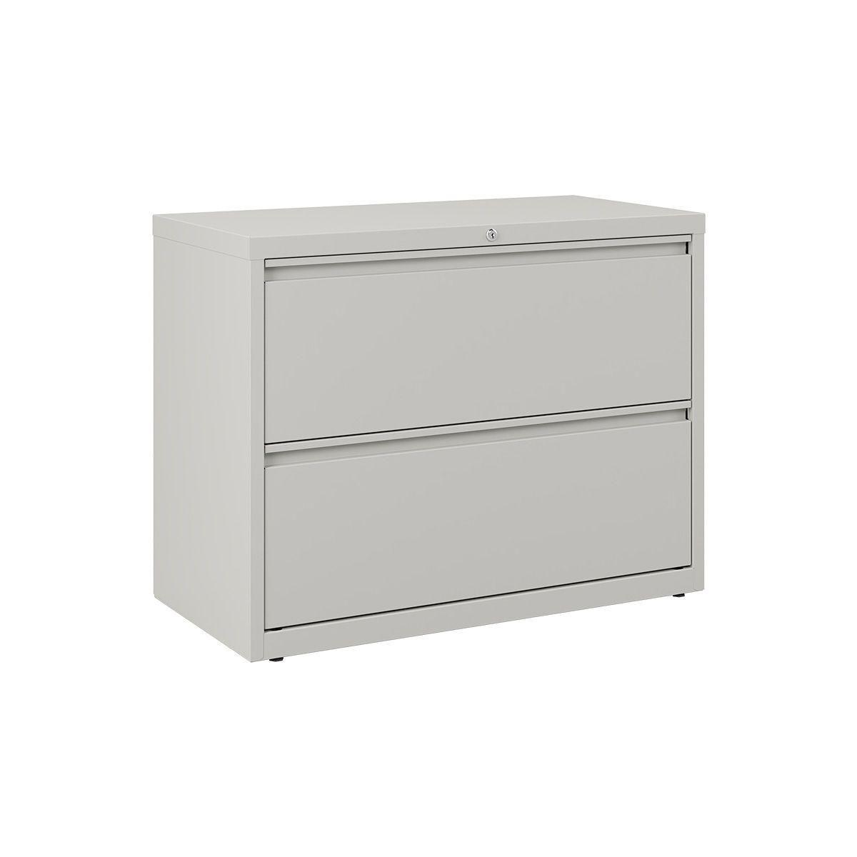 Archivero horizontal 2 cajones color gris claro