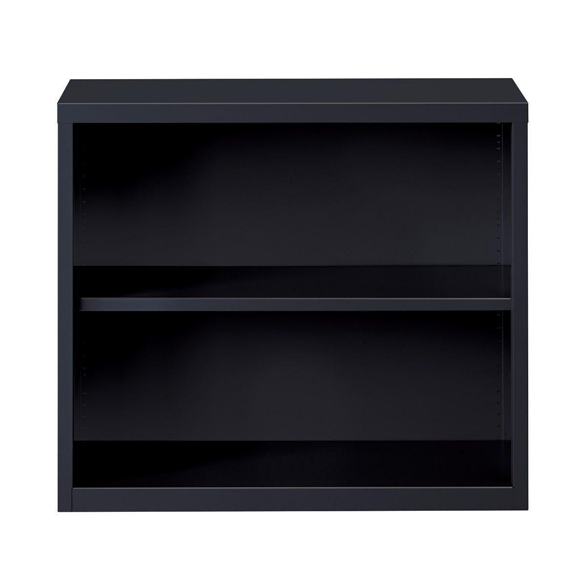 Librero 2 repisas, color negro