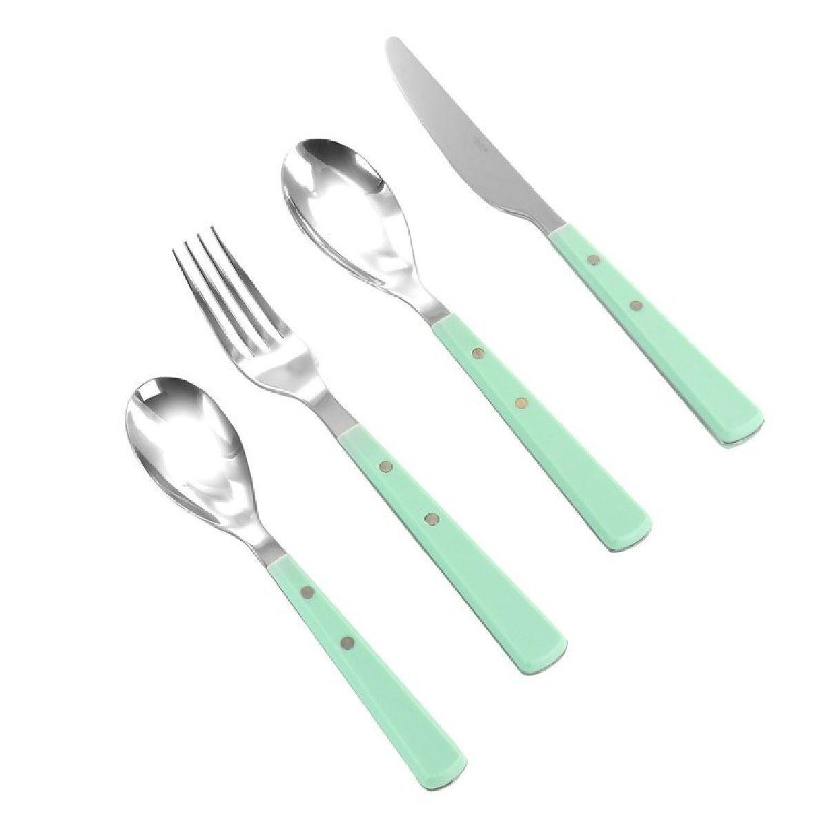 Juego de cubiertos martha stewart 16 piezas azul turquesa