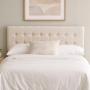 CABECERA KING SIZE DICASA BILBAO CREMA + BASE CAMA SLIM
