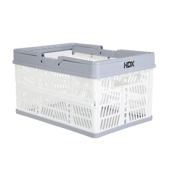 CAJA PLEGABLE HDX 28L BLANCA/GRIS