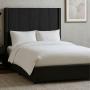 CABECERA MATRIMONIAL DICASA NIZZA COLOR NEGRO + BASE CAMA + COLCHÓN SPRING AIR CARDONA