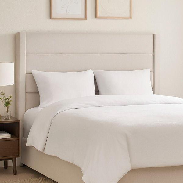 CABECERA MATRIMONIAL DICASA LUGO CREMA + BASE CAMA SLIM
