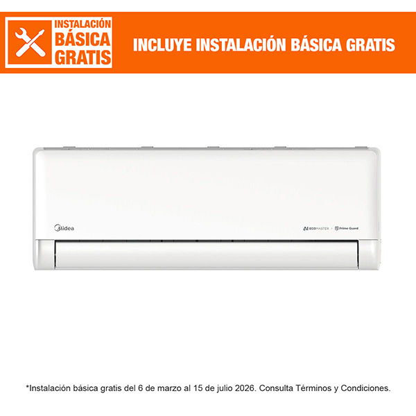 MINISPLIT INVERTER MIDEA AI ECOMASTER 1.5 TON FRIO/CALOR 220V