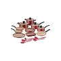 BATERÍA DE COCINA TRAMONTINA COIMBRA 19 PIEZAS ROJA