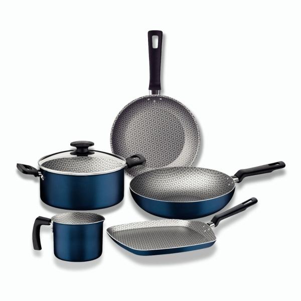BATERÍA DE COCINA MALTA 6 PIEZAS AZUL