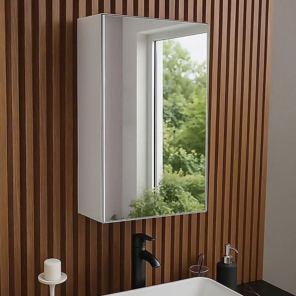 ESPEJO BOTIQUÍN BLANCO PARA BAÑO AYNA 1 PUERTA ABATIBLE