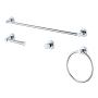JUEGO DE ACCESORIOS PARA BAÑO PLATA 4 PIEZAS TEELE