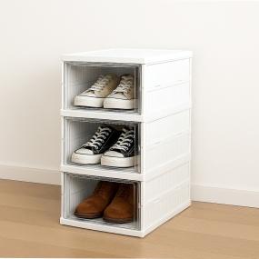 ORGANIZADOR ZAPATERO PLEGABLE 3 NIVELES TRANSPARENTE