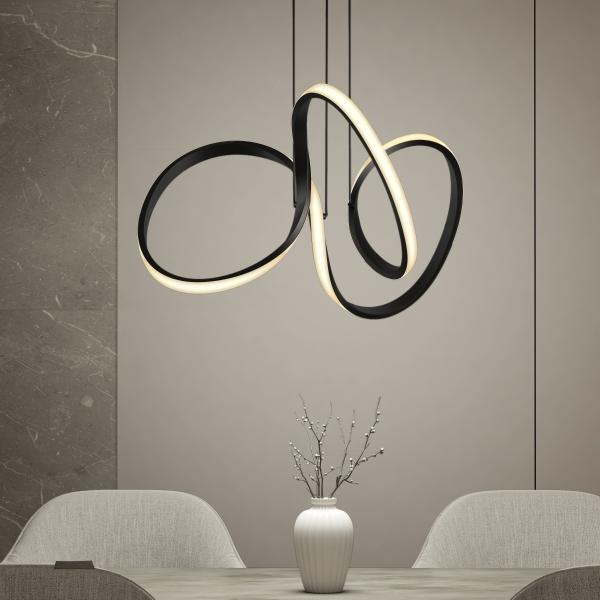LÁMPARA COLGANTE LED SWIRL NEGRA